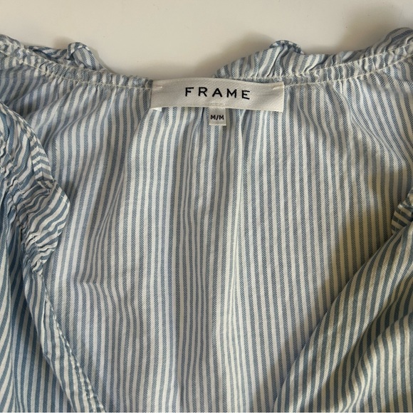 Frame Denim Blue Striped Button Down Shirt - Picture 2 of 10
